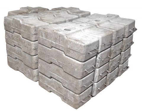 products/1004159, TOR Комплект противовесов для фасадных подъемников 900 кг (36 шт по 25 кг)