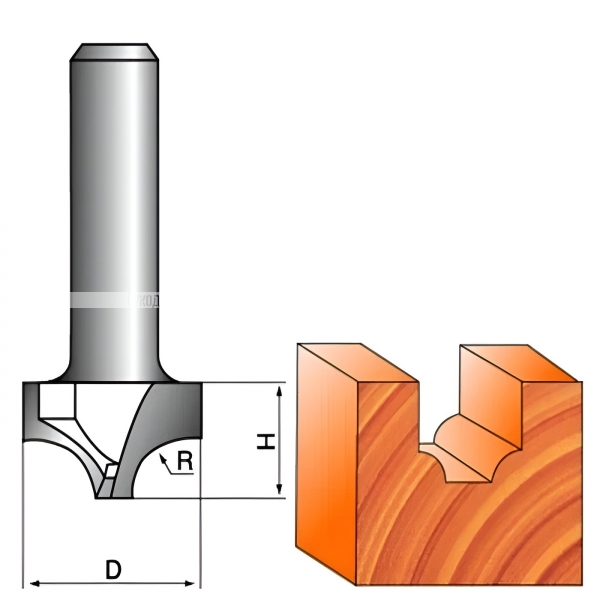 Фреза Globus R12 1009, пазовая, фасонная, диаметр рабочей части 32