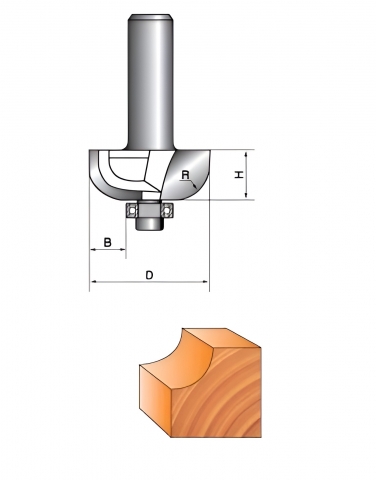 products/Фреза Globus R16 1018, кромочная, калевочная, с нижним подшипником