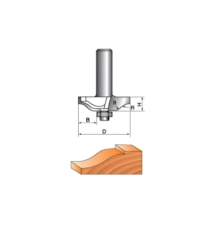 products/Фреза Глобус 2104R4, калевочная/кромочная, рабочая часть 45мм