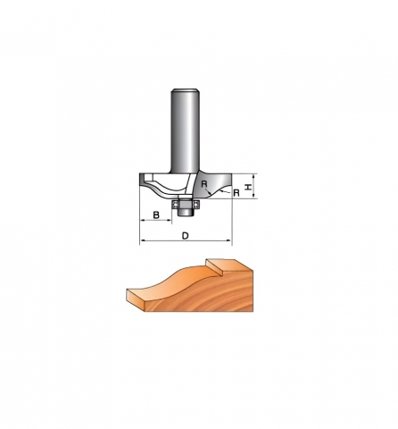 products/Фреза Globus R6 2104, калевочная и кромочная, рабочая часть 45 мм
