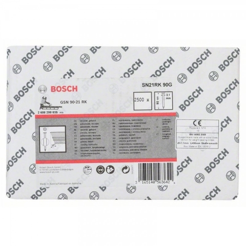 products/Гвозди 2500 шт. с круглой головкой SN21RK 90G; 90 мм для GSN 90-34 DK, Bosch, 2608200035