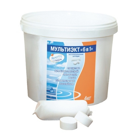products/Средство для бассейна Маркопул Мультиэкт 6в1, комплексная обработка воды 4кг, ХИМ22