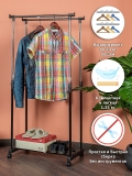 Напольная вешалка для одежды Helex Home черная/серебристая W-12