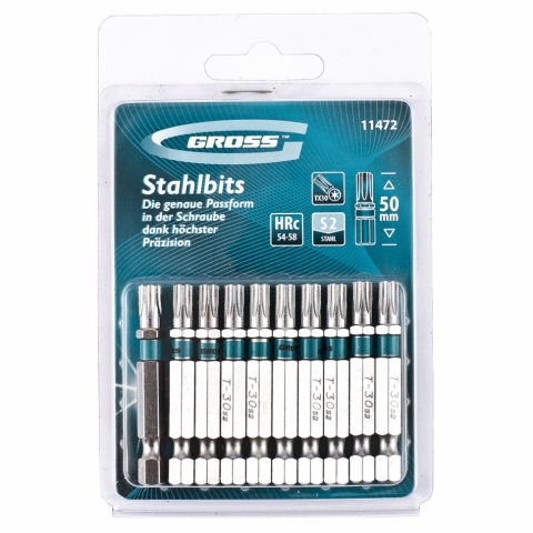 products/Набор бит TORX 30х50, сталь S2, 10 шт GROSS 11472