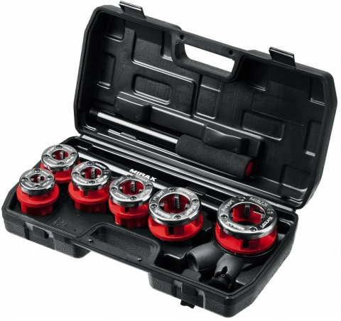 products/Набор клуппов MIRAX 28240-H6, механический, с трещоткой, BSPT, 6 штук