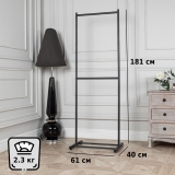 Напольная вешалка для одежды Helex Home W-23, тёмно-серая