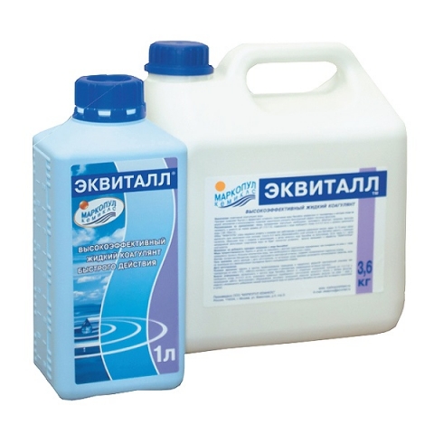 products/Средство для бассейна Маркопул Эквиталл, коагуляция и осветление воды 20л, ХИМ41