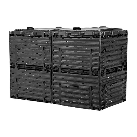 products/Компостер Piteco с крышкой 600 л чёрный К1160