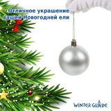 Набор елочных шаров Winter Glade пластик, 6 см, 12 шт., серебряный микс 6012G002