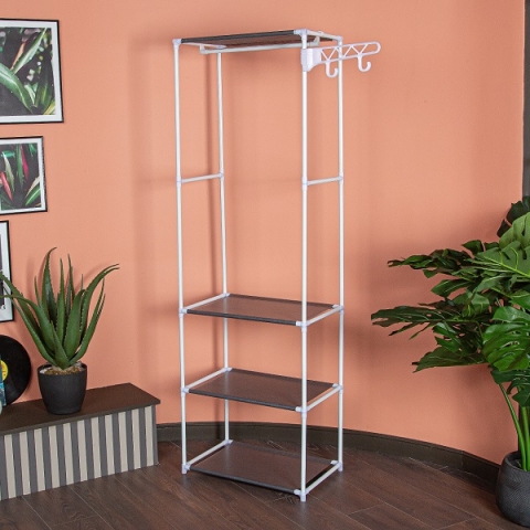 products/Напольная вешалка для одежды HELEX Home белая W-04-1