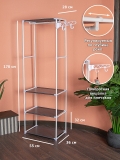 Напольная вешалка для одежды HELEX Home белая W-04-1