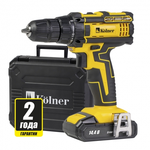 products/Аккумуляторная дрель-шуруповерт KOLNER KCD 14,4/2LC, арт. кн14,4-2лц