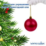 Набор елочных шаров Winter Glade пластик, 6 см, 12 шт., красный микс 6012G003