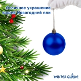 Набор елочных шаров Winter Glade пластик, 6 см, 12 шт., синий микс 6012G004