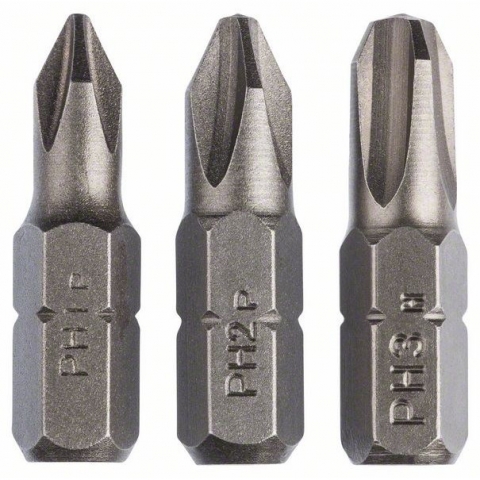 products/Набор из 3 насадок-бит Bosch Standard (PH) PH1; PH2; PH3; 25 mm (арт. 2609255964)