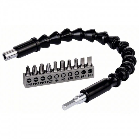 products/Комплект насадок-бит Bosch с гибким пластиковым удлинителем SDB 300 мм (11 шт.) (арт. 2608522377)