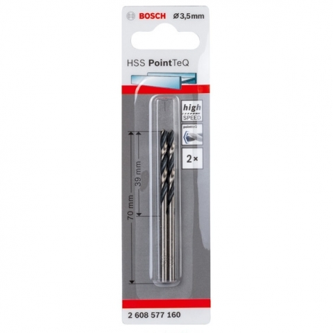 products/Спиральное сверло Bosch HSS PointTeQ 3.5 мм DIN 338 (135 град.) по металлу (арт. 2608577160)