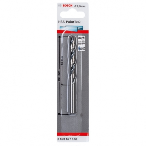 products/Спиральное сверло Bosch HSS PointTeQ 6.5 мм DIN 338 (135 град.) по металлу (арт. 2608577168)