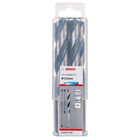 products/Спиральное сверло Bosch HSS PointTeQ 13.0 мм DIN 338 (135 град.) по металлу (5 шт.) (арт. 2608577298)