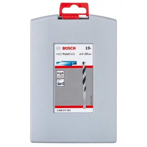 products/Набор спиральных сверл Bosch HSS PointTeQ 1-10 мм DIN 338 (135 град.) (19 шт.) (арт. 2608577351)