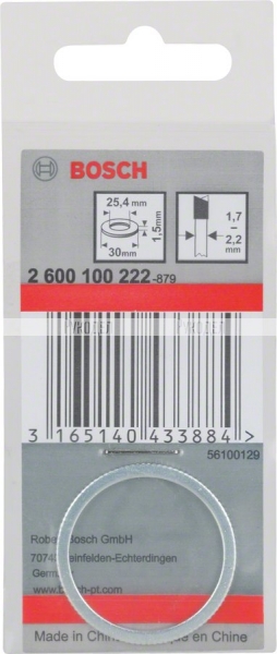 Переходное кольцо BOSCH 2600100222, для профессионального использования, 30х25,4х1,5 мм