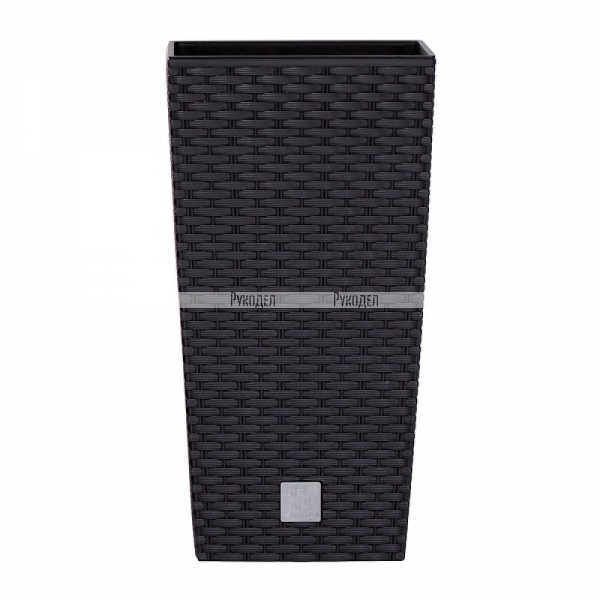 Кашпо для цветов Prosperplast Rato Square 37+91,5л, антрацит, арт. DRTS400-S433