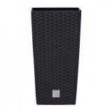Кашпо для цветов Prosperplast Rato Square 37+91,5л, антрацит, арт. DRTS400-S433