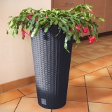 Кашпо для цветов Prosperplast Rato Tubus 15+27л, антрацит, арт. DRTUS300-S433