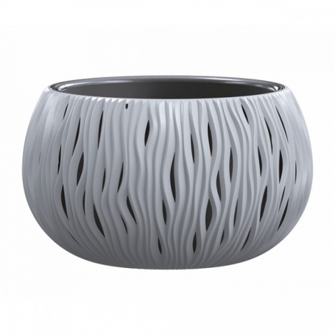 products/Кашпо для цветов Prosperplast SANDY BOWL серый 2 предмета 9л, арт. DSK370-405U