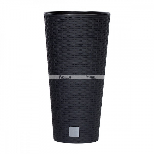 Кашпо для цветов Prosperplast Rato Tubus 35+64л, антрацит, арт. DRTUS400-S433