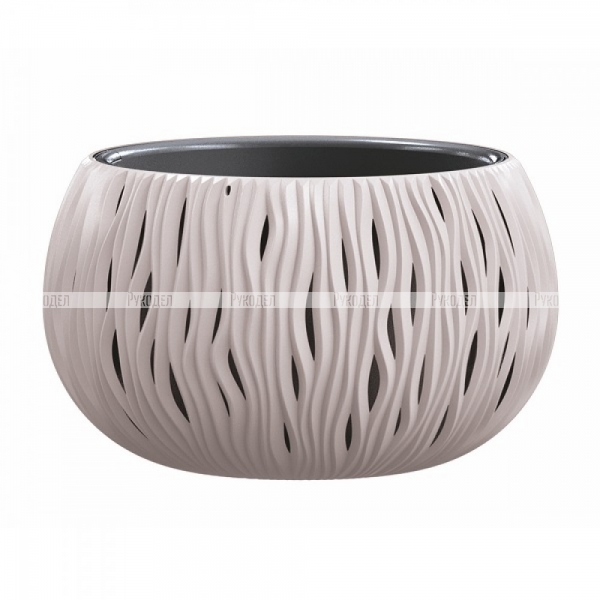 Кашпо для цветов Prosperplast SANDY BOWL мокко, 2 предмета, 9л, арт. DSK370-7529U