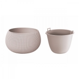 Кашпо для цветов Prosperplast SPLOFY BOWL DKSP370-7529U мокко 2 предмета 9л, DKSP370-7529U