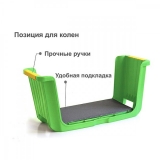 Скамейка-перевертыш садовая Helex с ящиком на колесах 4в1, зеленый/черный, арт. H835