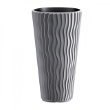 Кашпо для цветов Prosperplast SANDY SLIM 18 и 45 л, серое, арт. DPSP400-405U