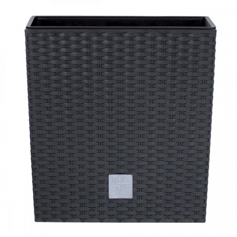 products/Кашпо для цветов Prosperplast RATO LOW антрацит 2 предмета 11 и 15.8л, арт. DRTS265L-S433