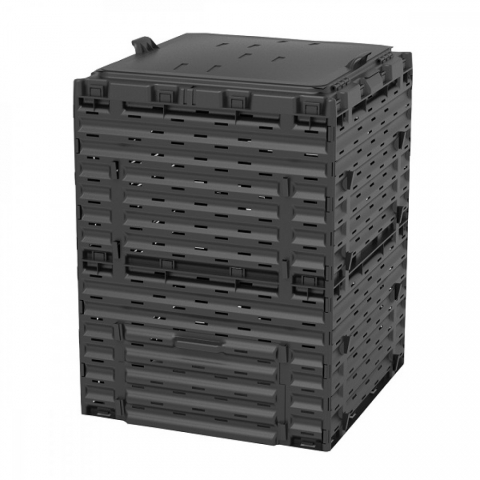 products/Компостер Piteco 300 л чёрный с крышкой, арт. K1130