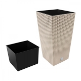 Кашпо для цветов Prosperplast Rato Square 49 л мокко, арт. DRTS325-7529U