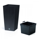 Кашпо для цветов Prosperplast Rato Square 37+91,5л, антрацит, арт. DRTS400-S433