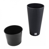 Кашпо для цветов Prosperplast Rato Tubus 15+27л, антрацит, арт. DRTUS300-S433